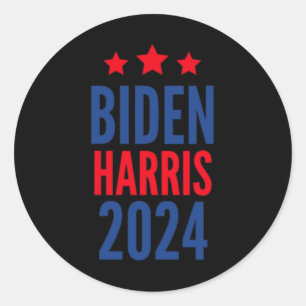 Wahl 2024 Harris Runder Aufkleber