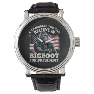 Wahl 2024 Lustig Wählen Sasquatch USA Armbanduhr