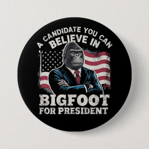 Wahl 2024 Lustig Wählen Sasquatch USA Button