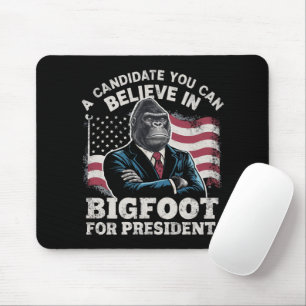 Wahl 2024 Lustig Wählen Sasquatch USA Mousepad