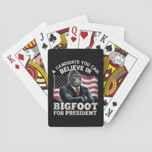 Wahl 2024 Lustig Wählen Sasquatch USA Spielkarten