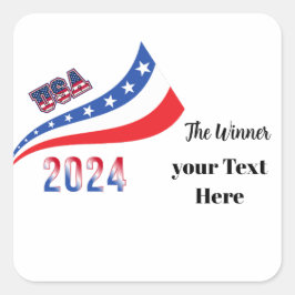 Wahl 2024 quadratischer aufkleber