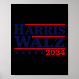 Wahl 2024 Wahl Kamala Harris Tim Waltz 2024 4 Poster
