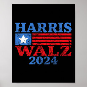 Wahl 2024 Wahl Kamala Harris Tim Waltz 2024 4 Poster