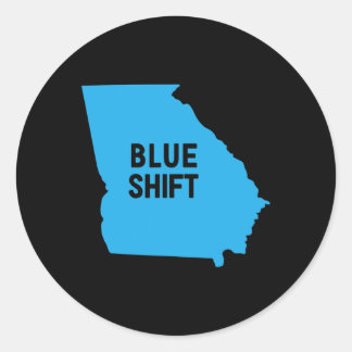 Wahl Biden Harris - Blue Shift Georgia Runder Aufkleber