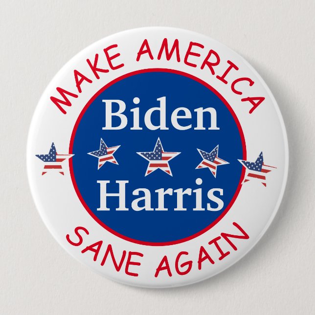Wahl Biden und Harris American Flag 2020 Button (Vorderseite)