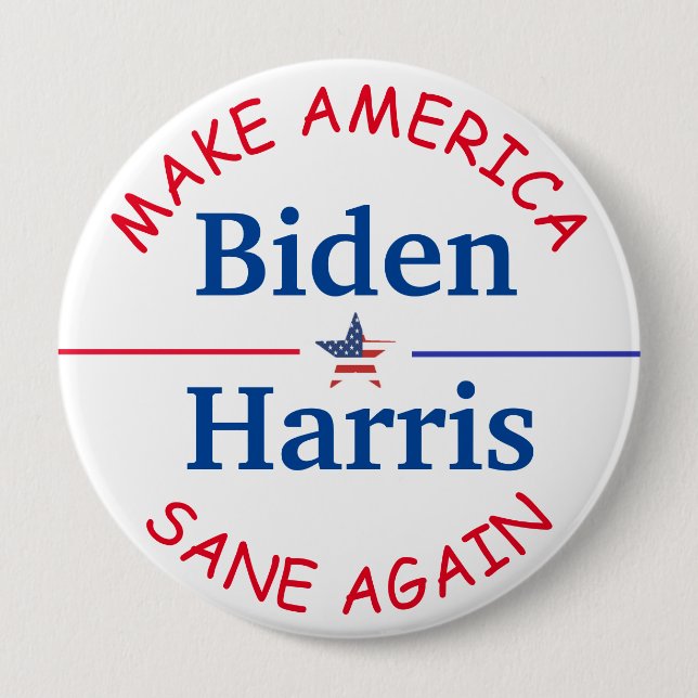 Wahl Biden und Harris American Flag 2020 Button (Vorderseite)