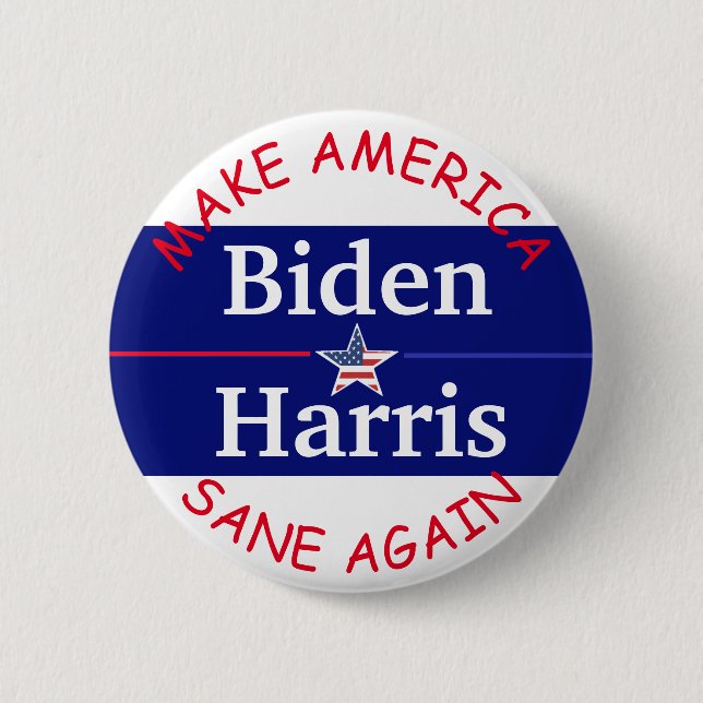 Wahl Biden und Harris American Flag 2020 Button (Vorderseite)