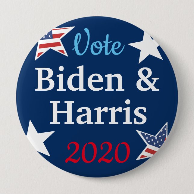 Wahl Biden und Harris American Flag 2020 Button (Vorderseite)