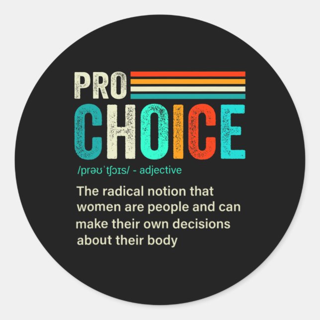 Wahl Definition Frauenrechte Retro Vi Runder Aufkleber (Vorderseite)