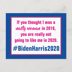 Wahl der ekligen Frau Biden Harris 2020 Postkarte