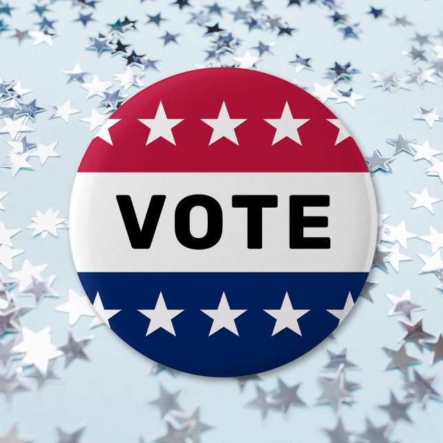Wahl des amerikanischen Präsidenten 2024 Patriotic Button (Vote American Presidential Election USA Patriotic Button)