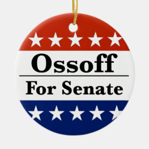 Wahl des georgischen Senators Jon Ossoff im Jahr 2 Keramik Ornament