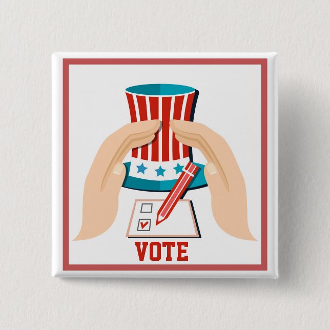 Wahl des Roten Präsidenten Button (Vorderseite)