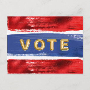 Wahl Gold Vote Patriotic Postkarte