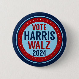 Wahl Harris Walz zum Präsidenten 2024 Button