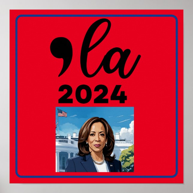 Wahl Kamala Harris 2024 Funny Anti Trump Poster (Vorne)