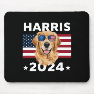 Wahl Kamala Harris 2024 Golden Retriever Dog U Mousepad