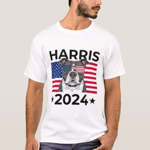 Wahl Kamala Harris 2024 Pitbull Dog Usa F T-Shirt
