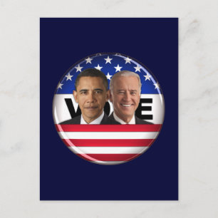 Wahl Obama und Biden Postkarte