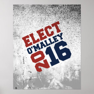 Wahl O'Malley 2016 Neon Design Poster