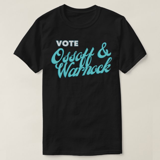 Wahl Ossoff & Warnock Senat Runoff in Georgia T-Shirt (Design vorne)
