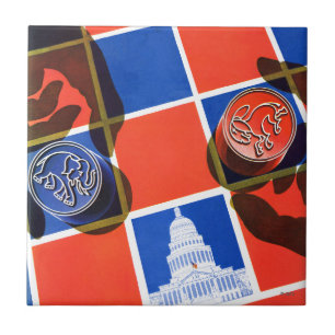 Wahl-Schachbrett Fliese