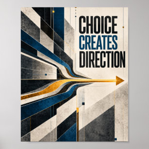 Wahl schafft Richtung Moderne geometrische Motivat Poster