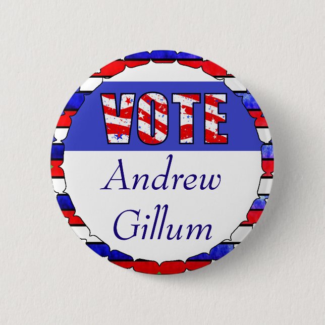 Wahl von Andrew Gillum Button (Vorderseite)