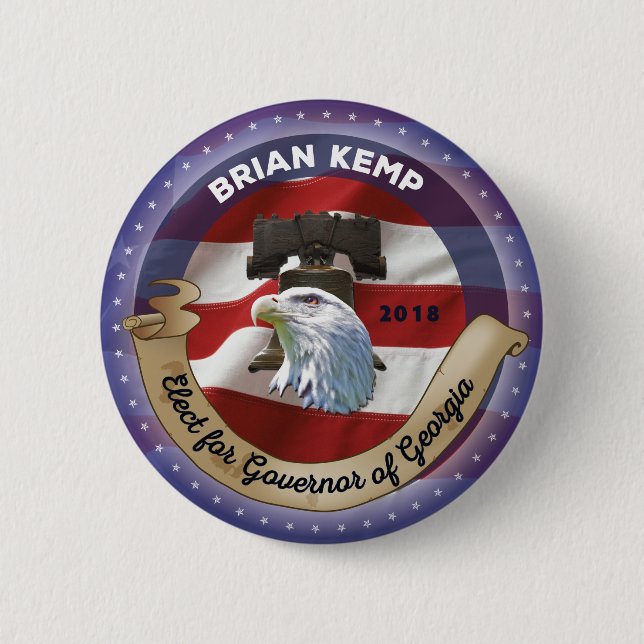 Wahl von Brian Kemp zum Gouverneur von Georgien Button (Vorderseite)