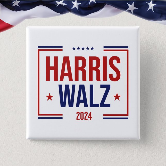 Wahl von Harris Walz Button (Von Creator hochgeladen)