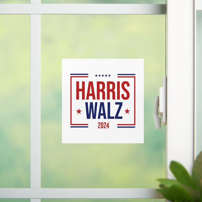 Wahl von Harris Walz Fensteraufkleber (Harris Walz Campaign Election Window Cling)