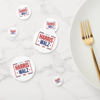 Wahl von Harris Walz Konfetti