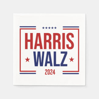 Wahl von Harris Walz Serviette