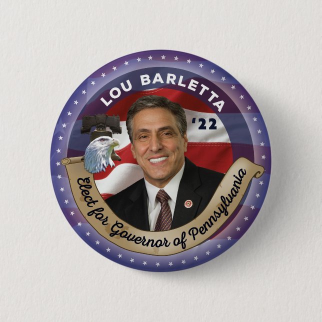 Wahl von Lou Barletta zum Gouverneur von Pennsylva Button (Vorderseite)
