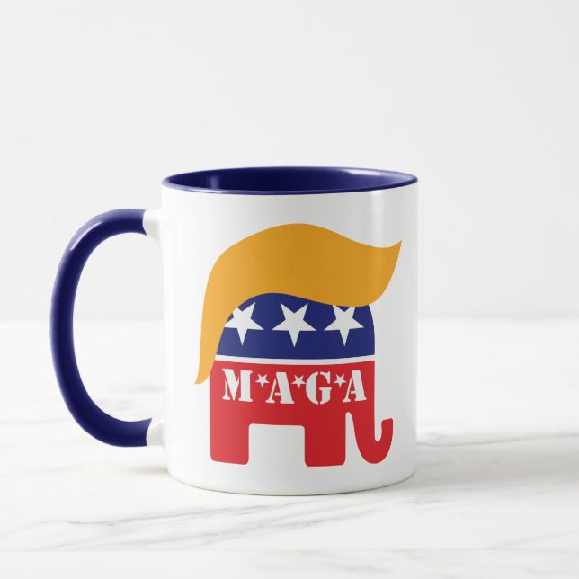 Wahl von Präsident Donald Trump 2024 MAGA Tasse (Links)