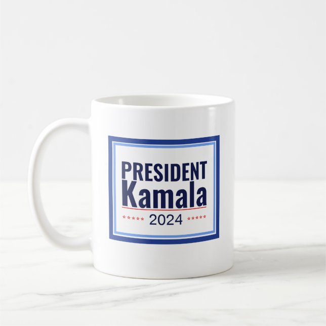 Wahl von Präsident Kamala 2024 Kaffeetasse (Links)