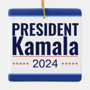 Wahl von Präsident Kamala 2024 Keramikornament