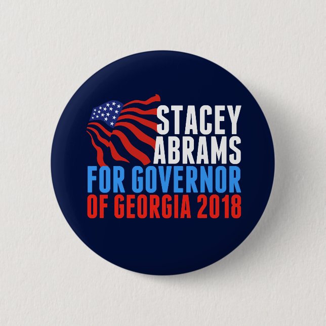 Wahl von Stacey Abrams für den georgischen Gouvern Button (Vorderseite)