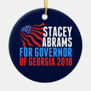 Wahl von Stacey Abrams für den georgischen Gouvern Keramik Ornament