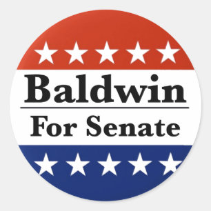 Wahl von Tammy Baldwin zum Senat 2024 Runder Aufkleber