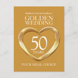 Wahl zum 50. Geburtstag der goldenen Hochzeit Begleitkarte