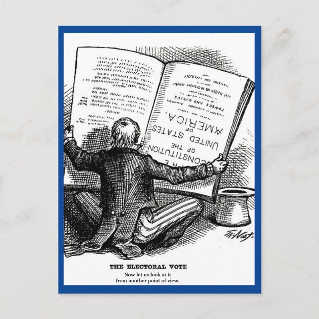 Wahlabstimmung gegen öffentliche Abstimmung Vintag Postkarte (Vorderseite)