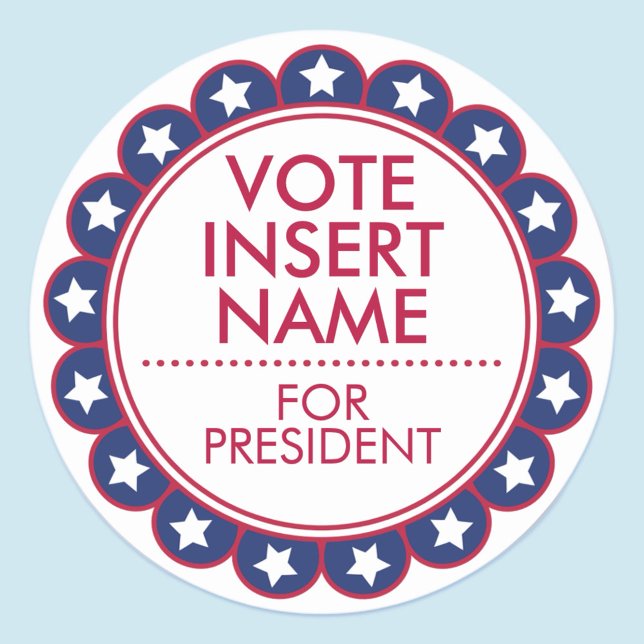 Wahlaufkleber für Siegel politische Kampagne Runder Aufkleber (MISOOK Round Vote Election Stickers)