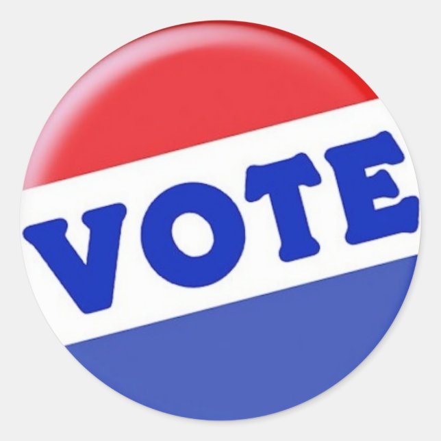Wahlaufkleber Runder Aufkleber (Vorderseite)