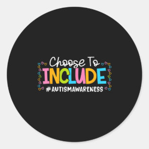 Wähle, Autismus-Bewusstsein autistische Unterstütz Runder Aufkleber