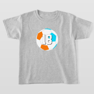 Wähle BELIEBIGE Teamfarben mit Trikotnummer Fußbal T-Shirt