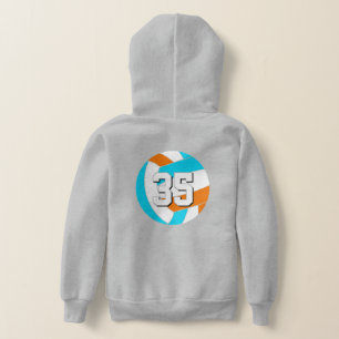 Wähle BELIEBIGE Teamfarben mit Trikotnummer Volley Hoodie
