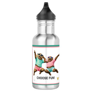 Wähle das lustige Otter-Duo Edelstahlflasche