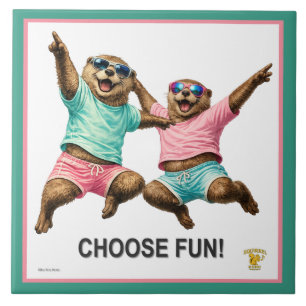 Wähle das lustige Otter-Duo Fliese